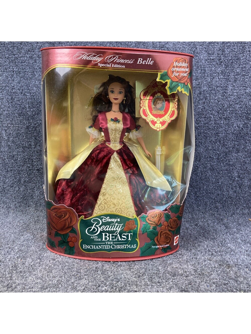 1997 Disney Beauty & The Beast Enchanted Christmas Holiday Belle Doll NEW!